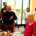 a 105th birthday party at givens highland farms with family, friends and wlos-tv viewers